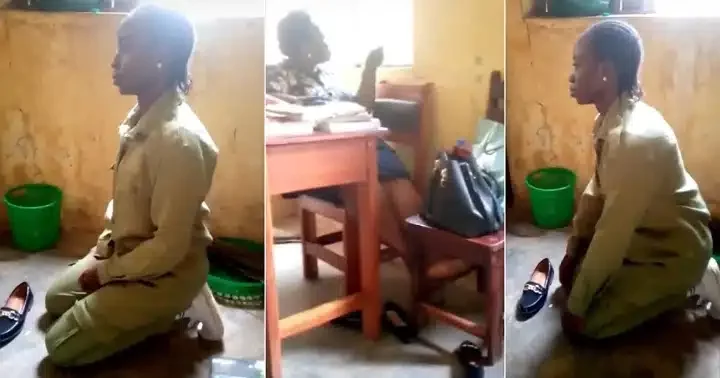 NYSC reacts to viral video of corps member kneeling down in school