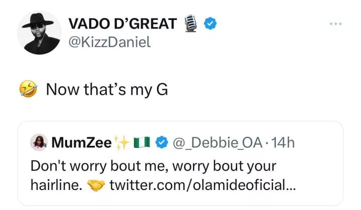 Kizz Daniel hails Mummy Zee for her response to online critic