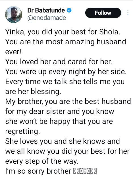 Maybe if I had taken her out of this shithole country she wouls still be by my side - Nigerian man shares regret after his wife