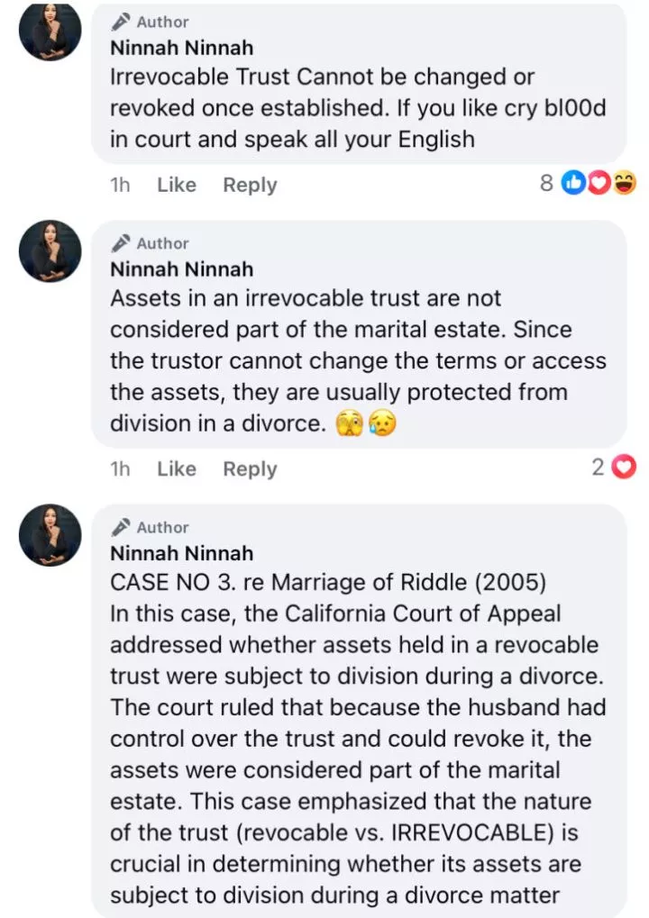 'You're not smart if your wife takes your property after divorce' - Female lawyer advises men