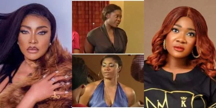 Netizens dig up old movie of Mercy Johnson and Angela Okorie in heated clash