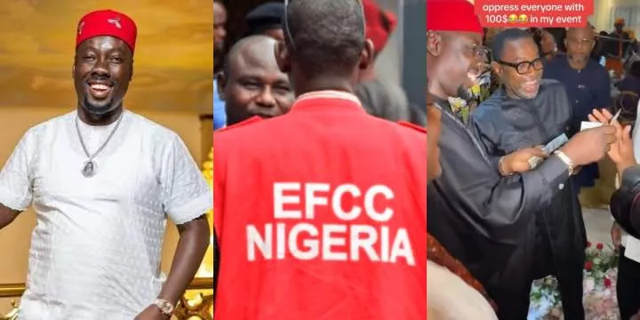 Nigerians mock EFCC as video of Obi Cubana spraying dollars only pop up amidst Chief Priest's arrest