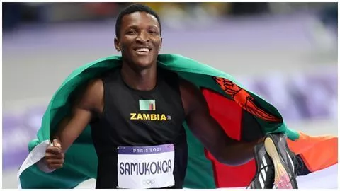 21-year-old Muzala Samukonga delivers Zambia's first Olympic medal in 28 years with new national record