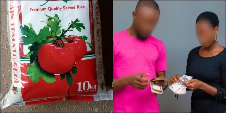 Lady raises bar high as she gifts boyfriend bag of rice, N550K for house rent