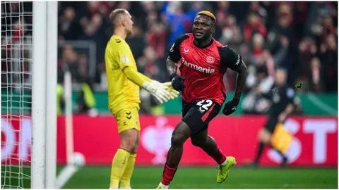 DFB Pokal: Boniface proves football talent with extra time winner for Leverkusen against Goats