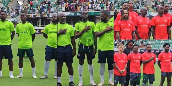 Video of Sabinus, Falz, Poco Lee, others struggling to sing old National Anthem goes viral