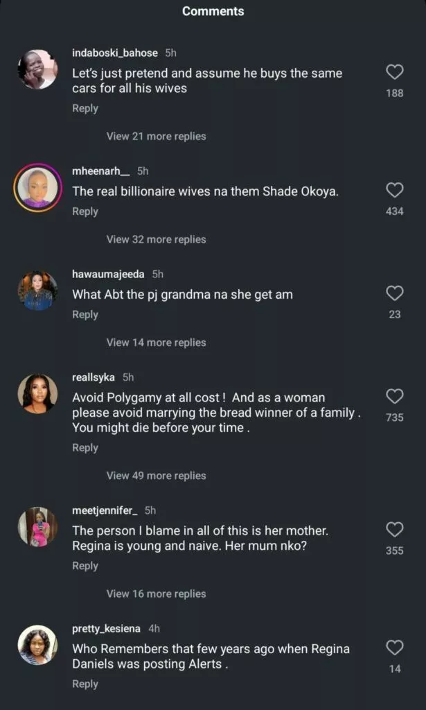 Mixed reactions as Laila Charani is seen with Regina Daniels' favourite Ferrari