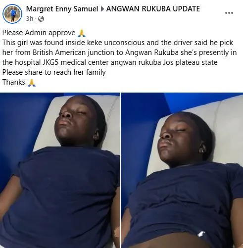 Drama As Young Girl Loses Consciousness Inside Commercial Tricycle In Jos