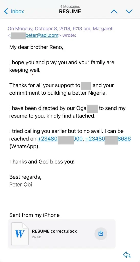 Reno Omokri releases fresh 'evidence' on how he packaged Peter Obi as Atiku's running mate in 2019