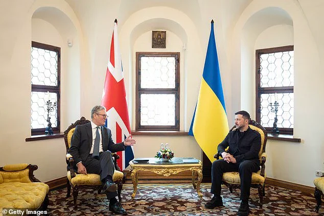 British Prime Minister Sir Keir Starmer and Ukrainian President Volodymyr Zelensky during their bi-lateral meeting in Kyiv