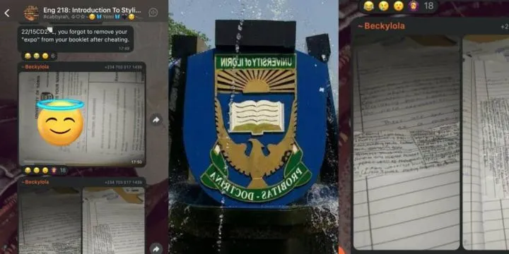 200-level UNILORIN student submits exam script with cheating material