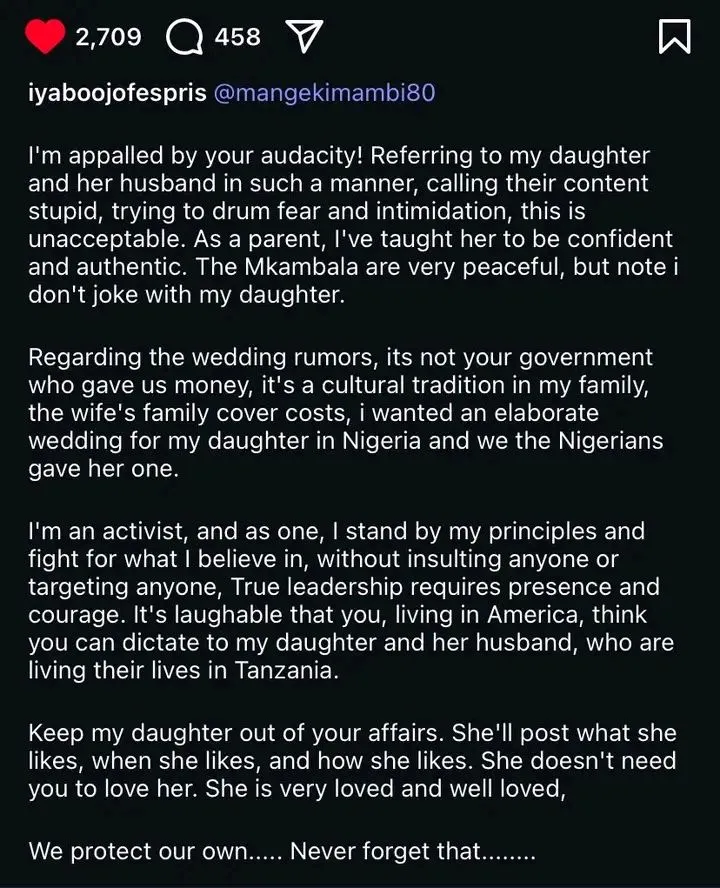 Iyabo Ojo reacts as Mage Kimambi issues warning to Priscilla