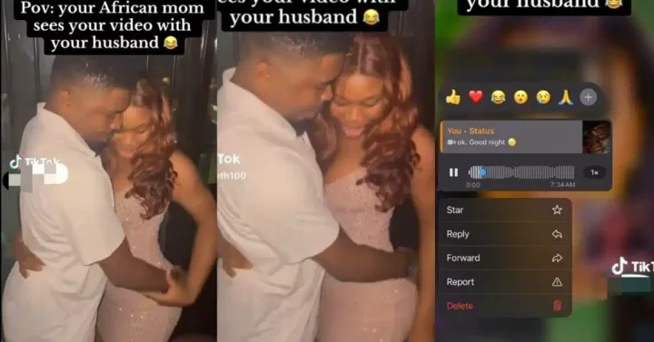 "African moms no dey disappoint" - Lady shares her mother's reaction to her dancing intimately with her husband
