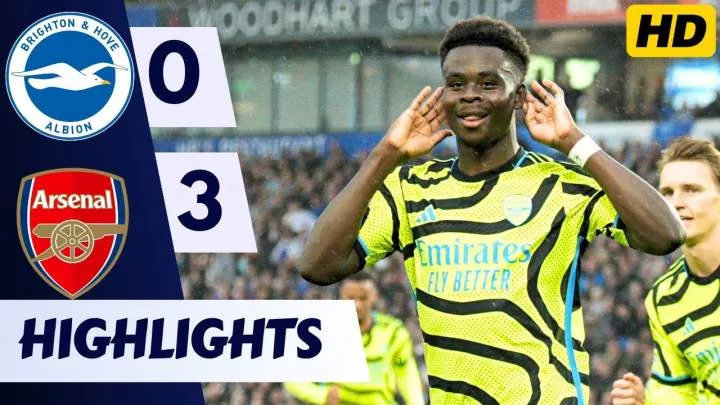 Brighton 0 - 3 Arsenal (Apr-06-2024) Premier League Highlights