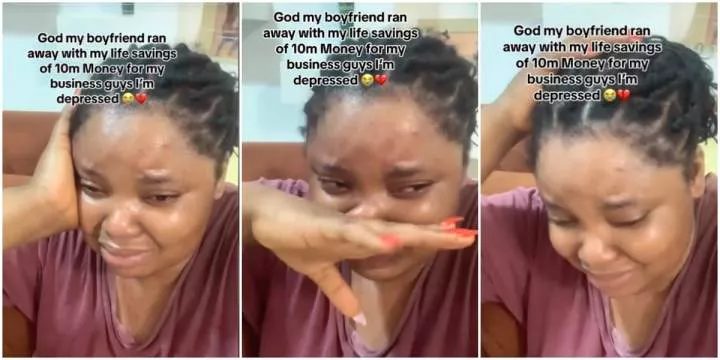 Nigerian lady cries out as boyfriend flees with her N10 million business money