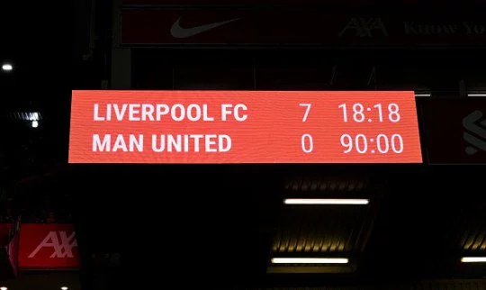 Liverpool thrashed Manchester United 7-0 at Anfield last season 
