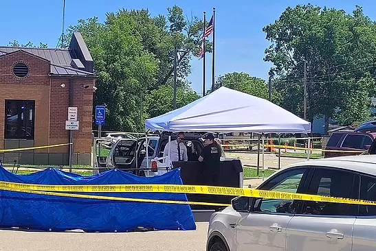 Woman drowns son, 2, in a fountain then shoots dead nine-year-old daughter in car outside police station