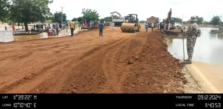 Nigerian govt repairs Kano-Maiduguri road damaged by flood