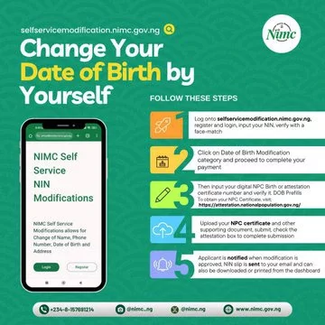 Easy steps to update your date of birth on NIN