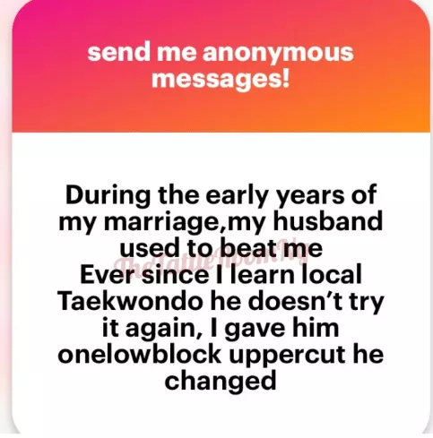 Lady shares how abusive husband changed his behavior after she learnt martial arts