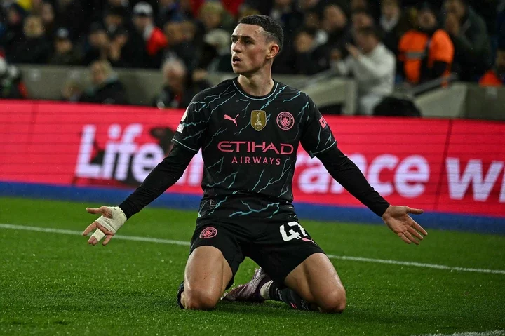 Phil Foden continued his fine season with a well-taken double at the Amex Stadium