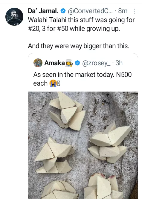 Hardship: Resilience is both our greatest strength and weakness - Nigerians react to sale of raw yam slices in market