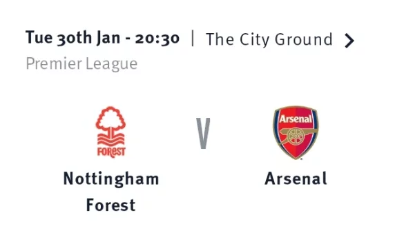 Arsenal's Next Five Premier League Fixtures