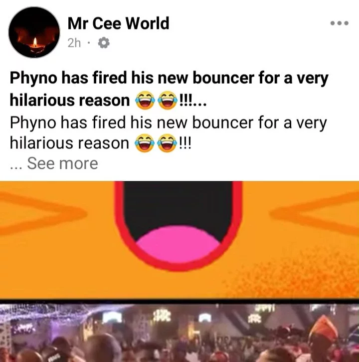 Phyno breaks silence amid reports of firing his bouncer he stopped from bouncing party host, Zenco, off-stage