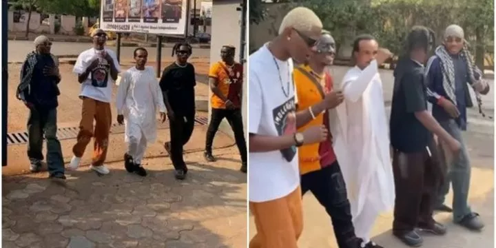 Tunde Ednut, others in awe as lookalikes of Osimhen, Mohbad, Jnr Pope, Odumeje, Naira Marley hang out (Video)