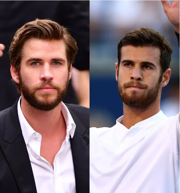 Liam Hemsworth and Karen Khachanov