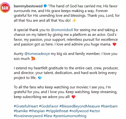 'U launched my acting career' - BamBam appreciates Omoni Oboli as movie surpasses 10 million views