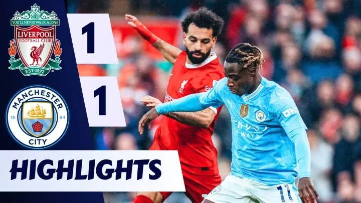 Liverpool 1 - 1 Manchester City (Mar-10-2024) Premier League Highlights