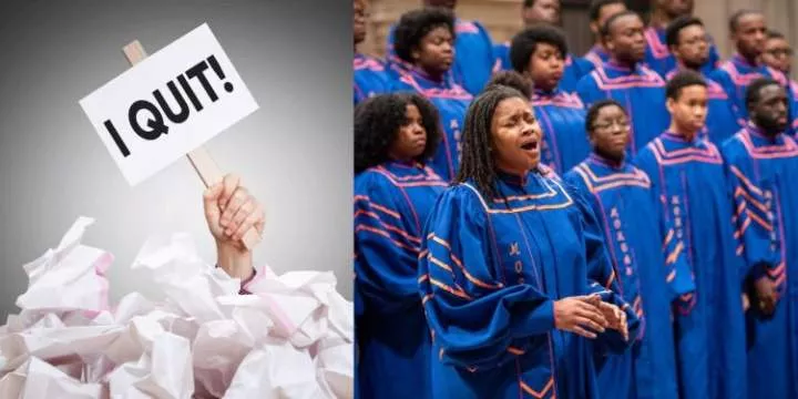 Lady quits her job after boss refused to give her permission to attend choir rehearsal