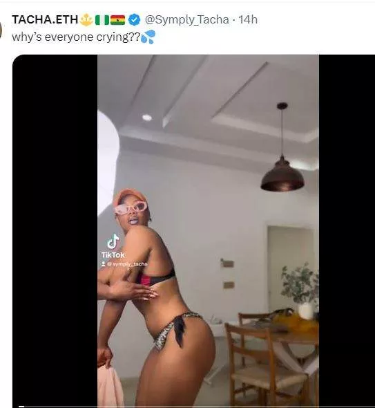 Reality TV star Tacha reacts after being dragged for appearing scantily clad in new video (Watch)