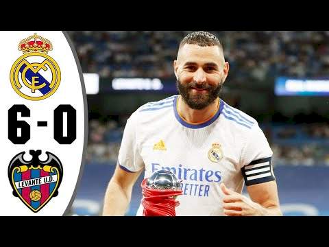 Real Madrid 6 - 0 Levante (May-12-2022) LaLiga Highlights