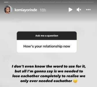 Lyta's baby mama, Kemi opens up on current state of their relationship