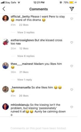 BBNaija: 'I'm not jealous, I only feel disrespected that Pere kissed Beatrice passionately in front of everyone' - Maria