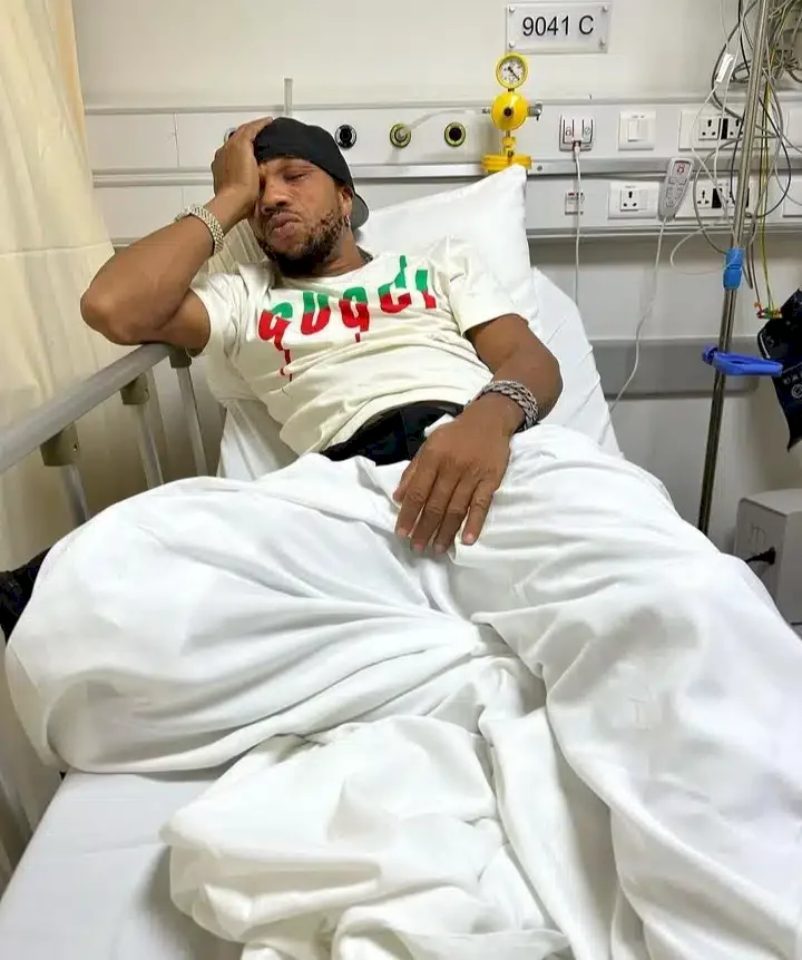 Charles Okocha lands in hospital following ghastly car accident on third mainland bridge (Video)