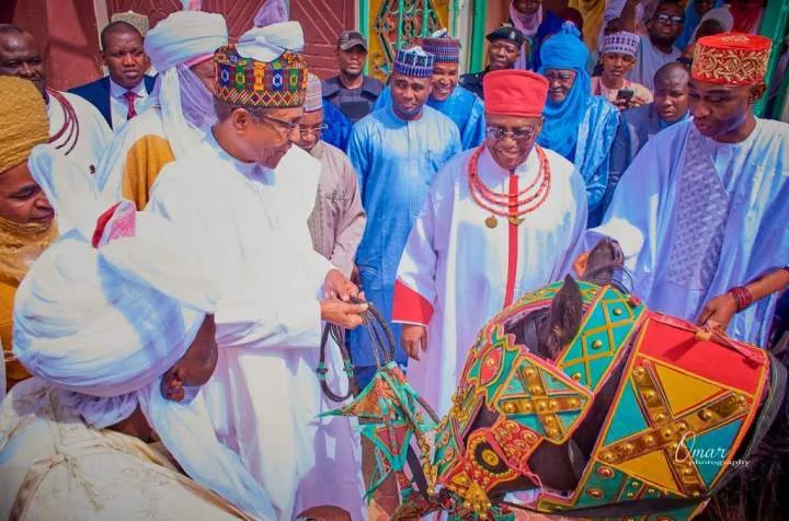 PHOTOS: Buhari hosts Oba of Benin in Daura