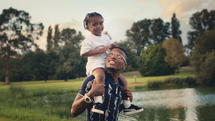 Wizkid's son, Zion, shows off his dance skills alongside his dad's manager (Video)
