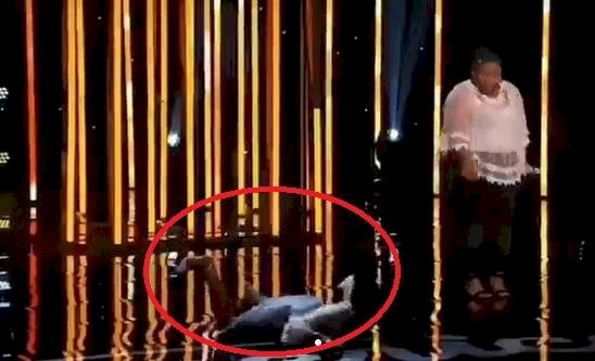 Moment American Idol contestant, Funke Lagoke fainted on stage while being judged (Video)