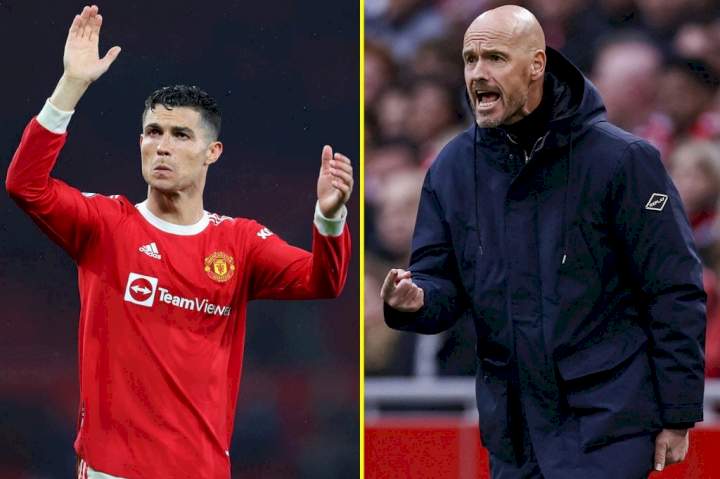 EPL: Ten Hag takes final decision on Ronaldo's future after interview with Morgan