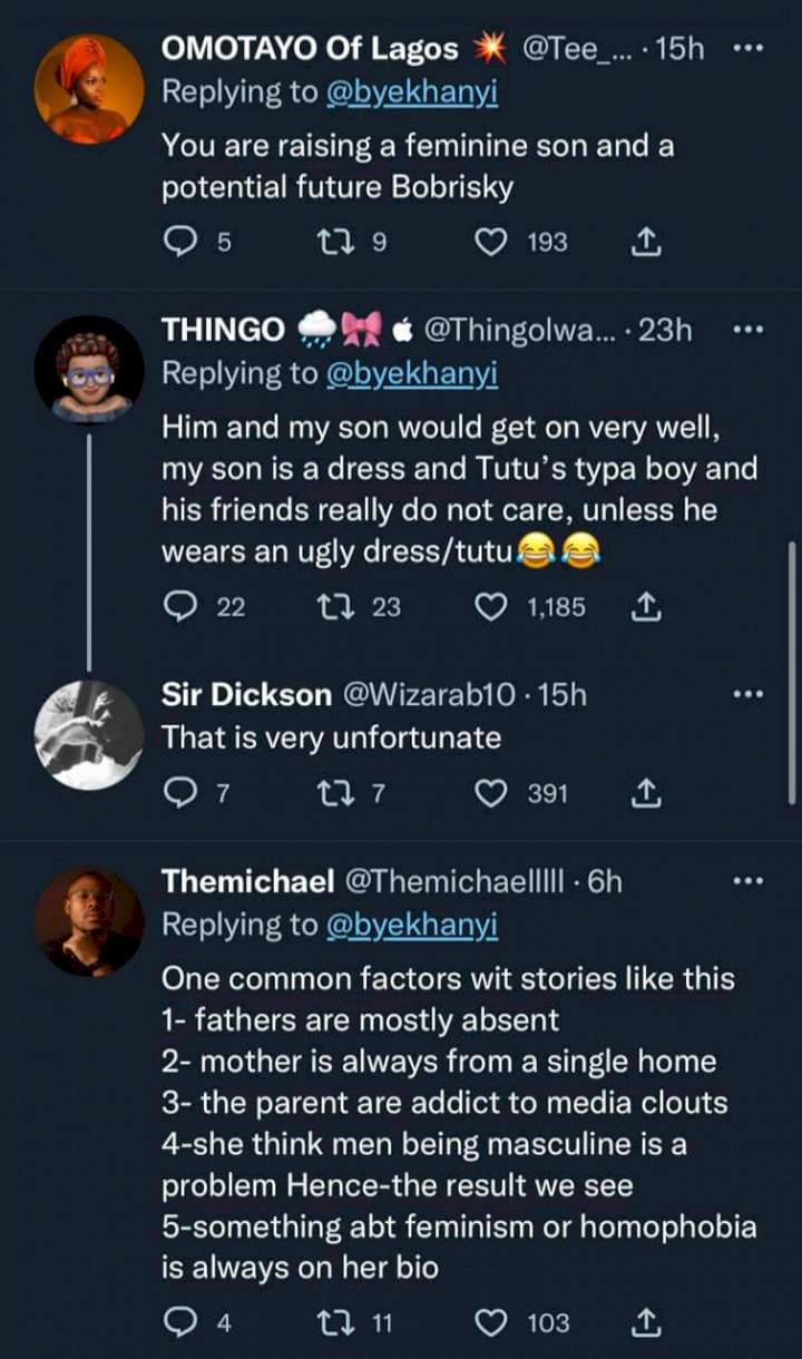 Single mother shares experience after buying her son female dresses