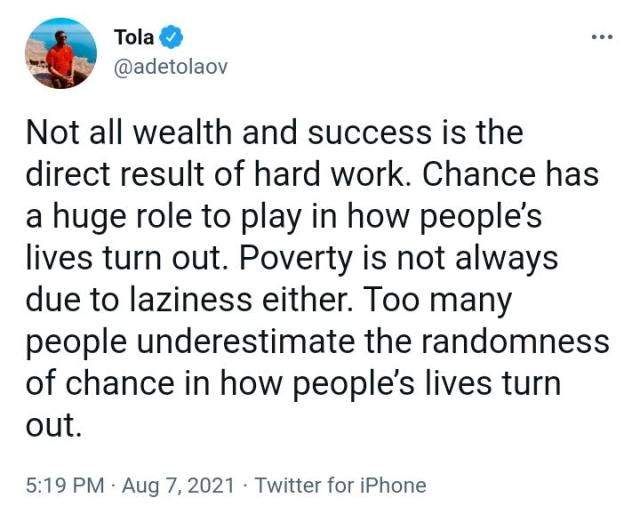 'Some people became wealthy out of chance not because of hard work' - Lawyer, Adetola