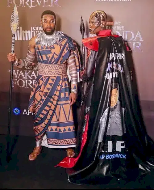 Nigerians rage as Toyin Lawani misspells Chadwick Boseman's name on Hermes' outfit