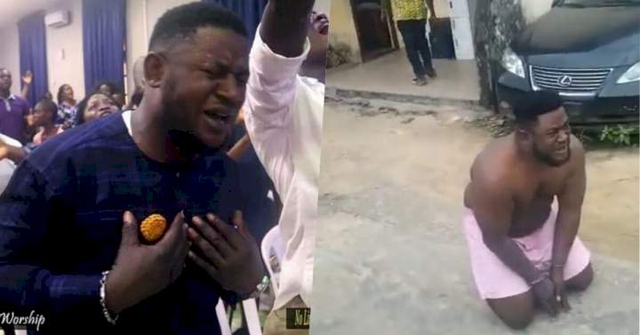 Photo of notorious kidnapper "Lion" pouring out his soul during worship in church surfaces