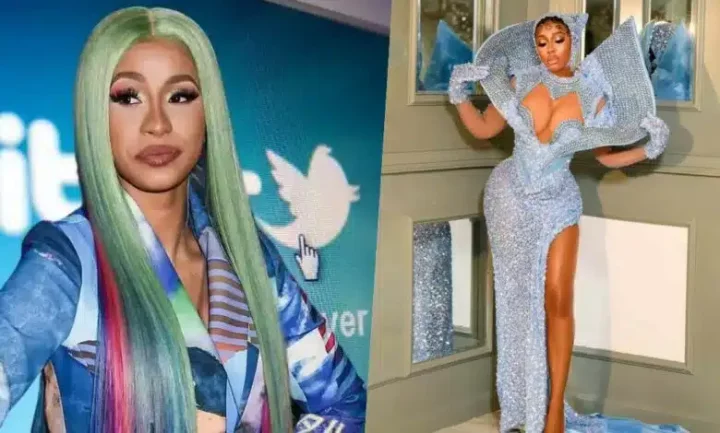 Cardi B reacts to photo of Mercy Eke's outfit to AMVCA