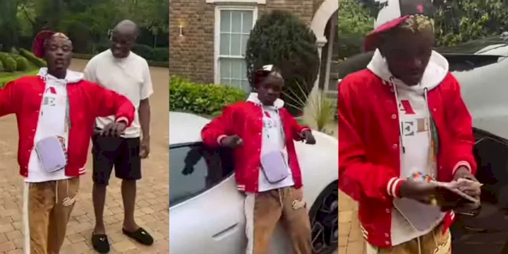 "I enter London money wan finish me" - Portable rejoices as UK-based Nigerian pastor gifts him N1.6m (Video)