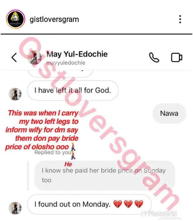 Leaked chat of Yul Edochie's wife opening up about what she found out about her husband, Yul Edochie, amid second wife scandal