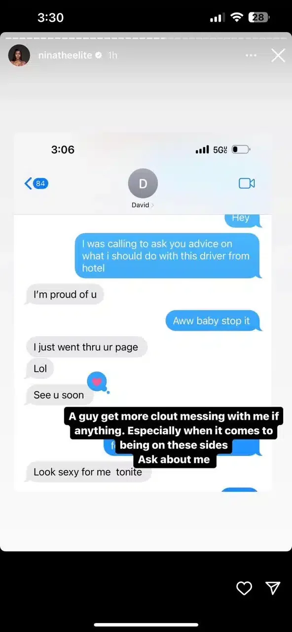 Lady claims she's pregnant for Davido ... leaks chat (See screenshots)